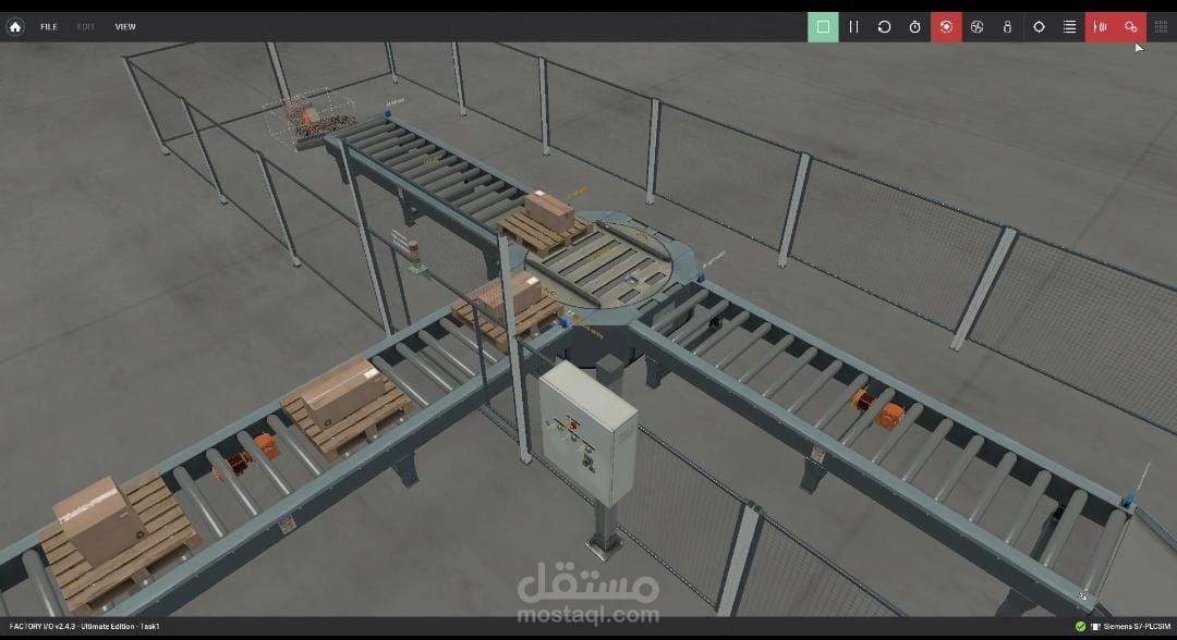 Box Sorting System using PLC – Factory I/O