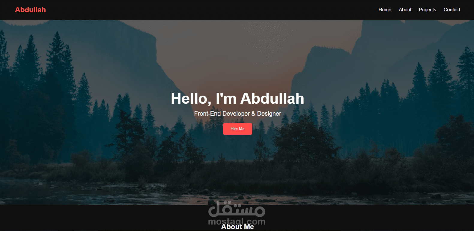 موقع تعريفي بسيط