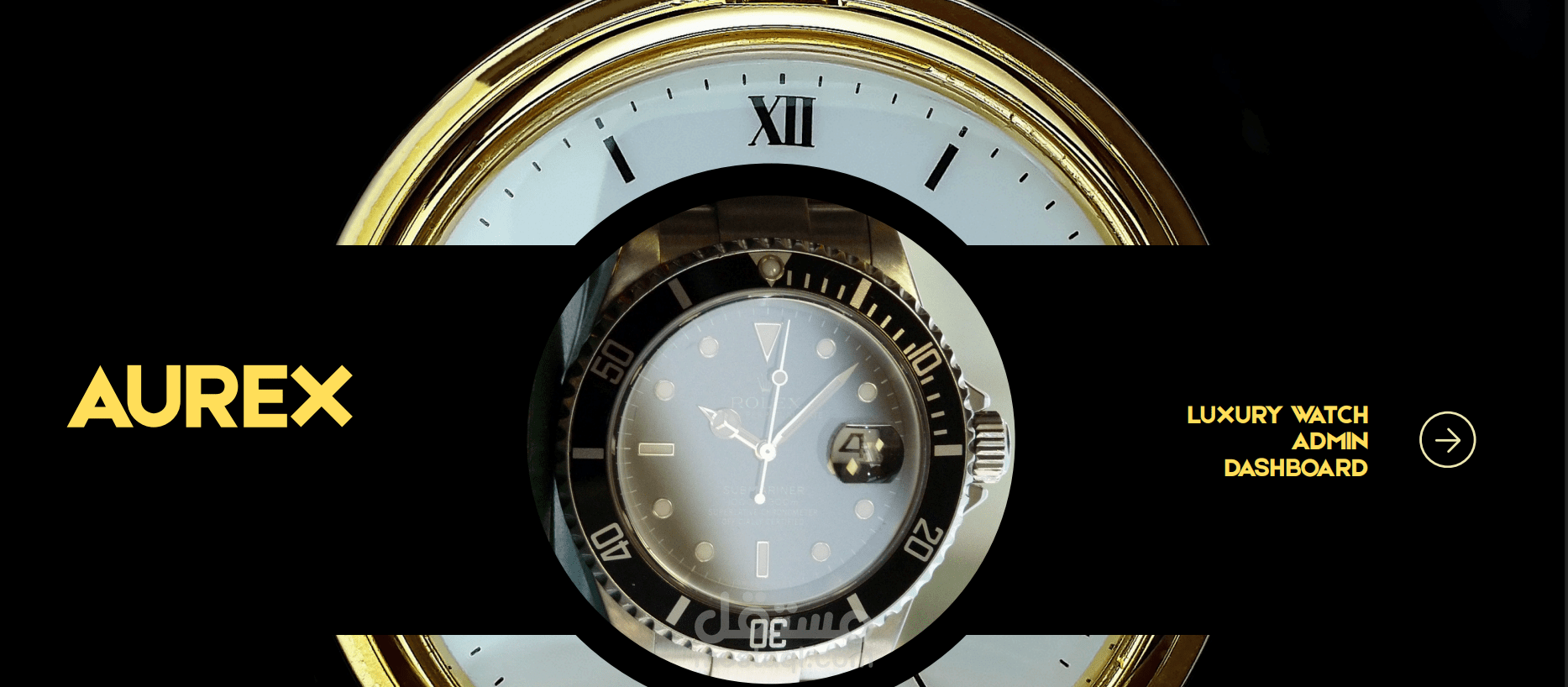 تصميم عروض (Gold White and Black Modern Watches Presentation)