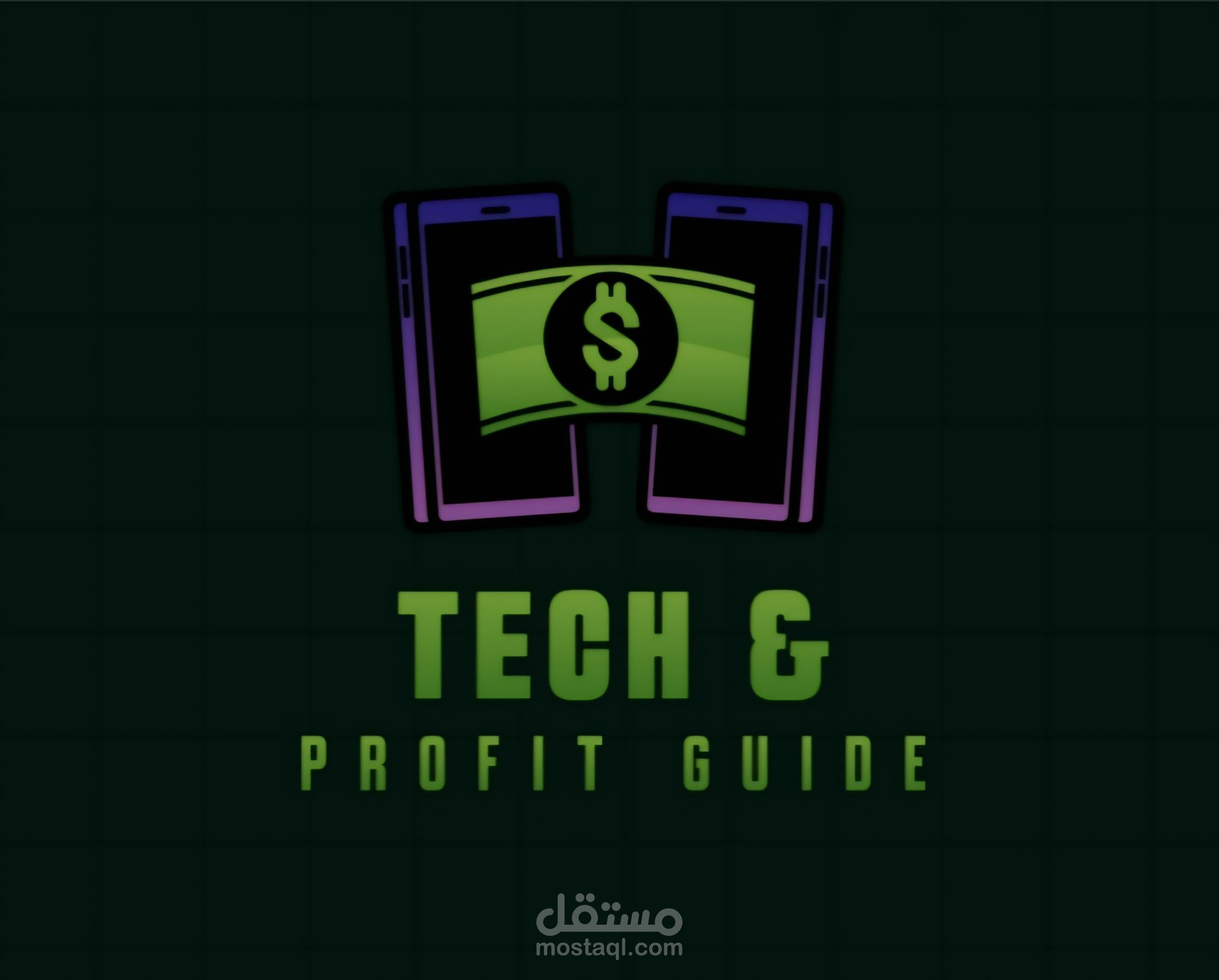 تصميم هوية بصرية وقالب شعار (Tech & Profit Guide) - تقنية ومالية