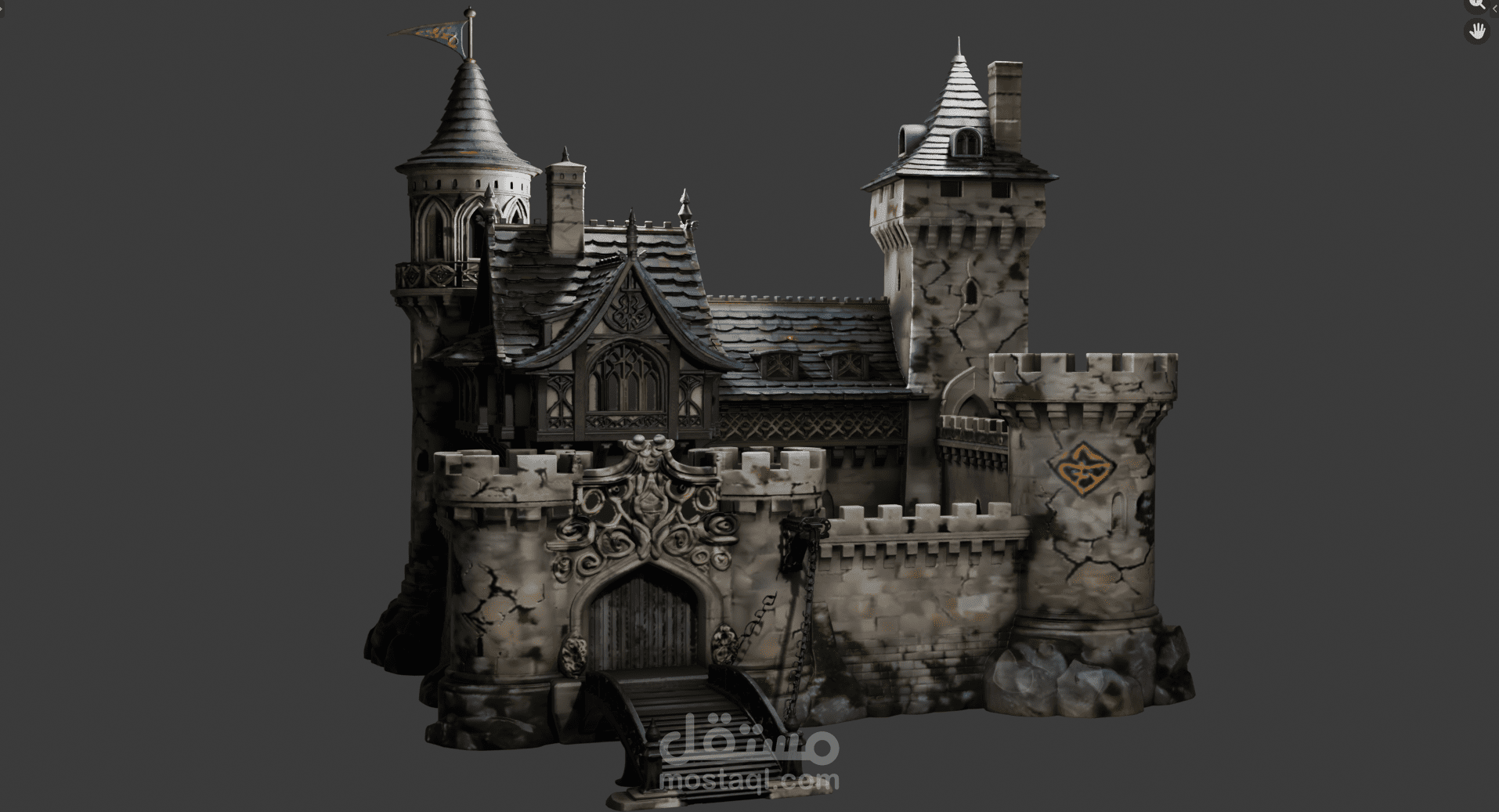 تصميم 3d لقلعة افتراضية
