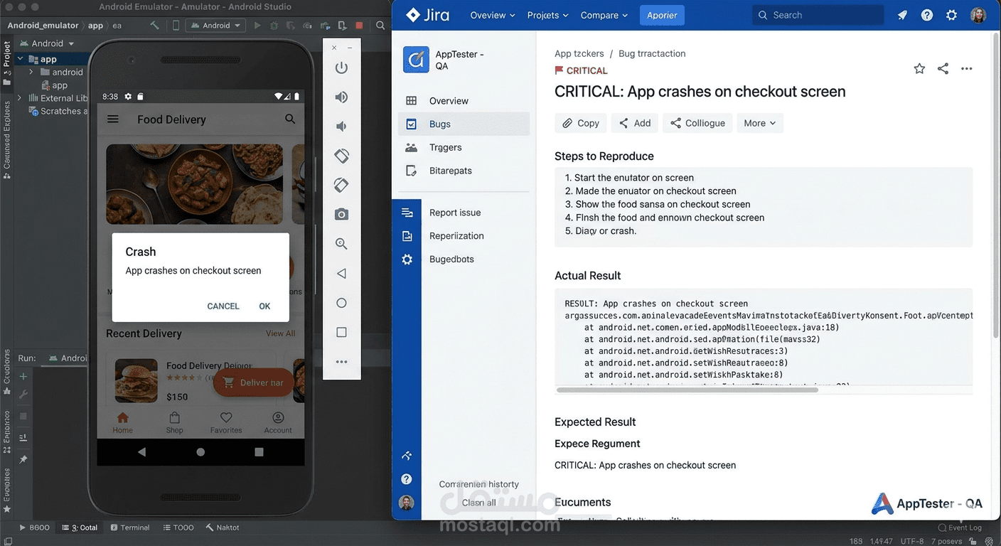 اختبار تطبيق موبايل (Mobile Bug Reporting)