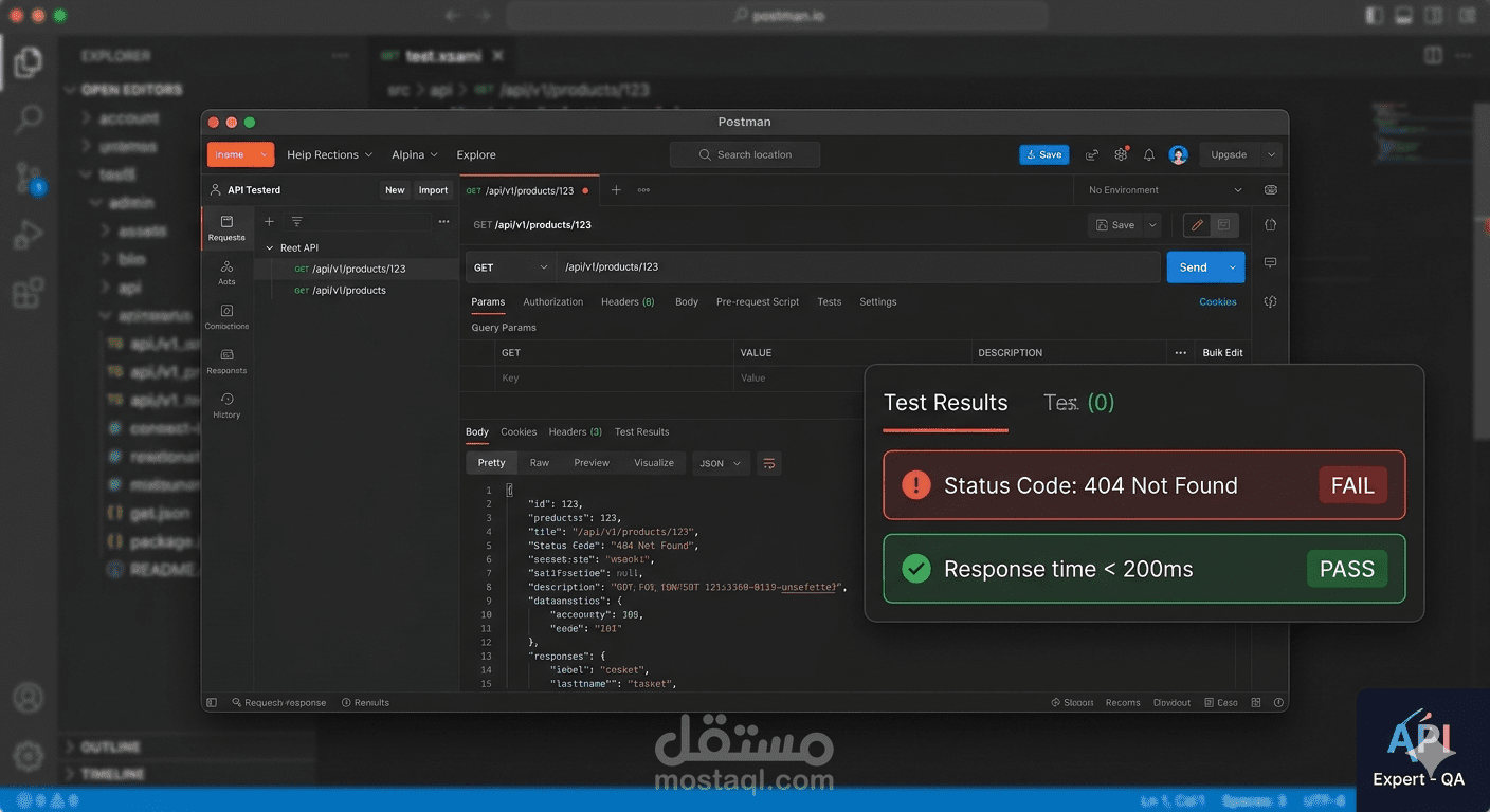 اختبار واجهة برمجة التطبيقات (API Testing via Postman)
