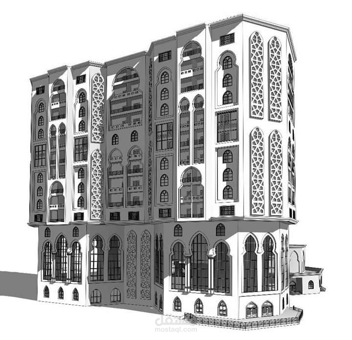 تصميم مودلينج فيلا علي الطراز الاسلامي