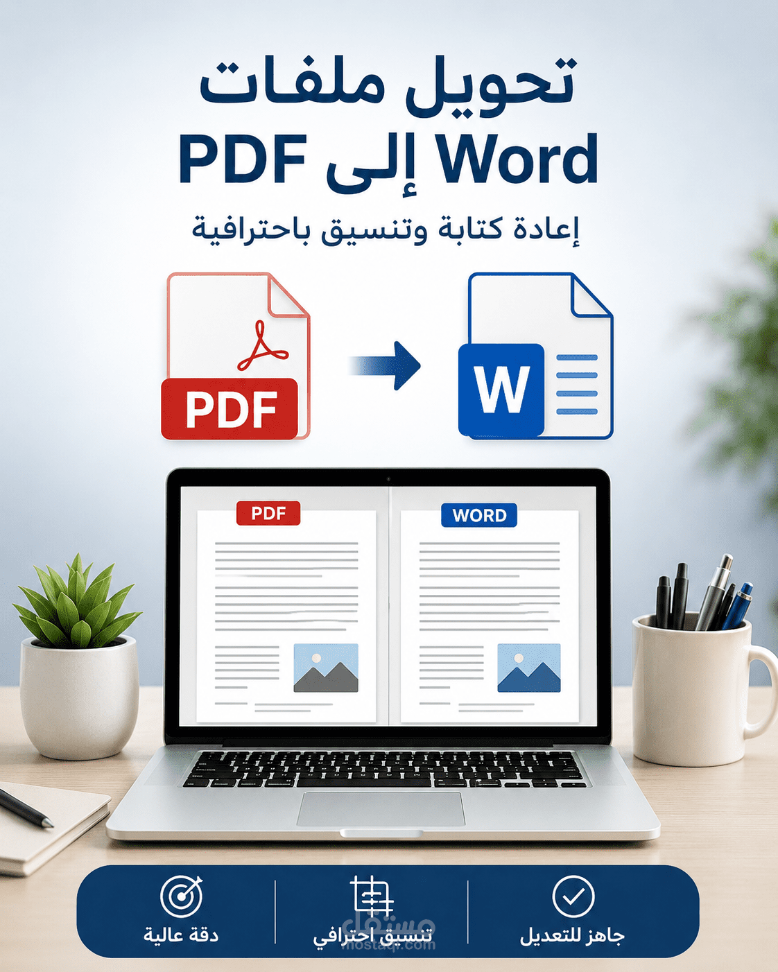تحويل ملفات PDF إلى Word مع تنسيق احترافي