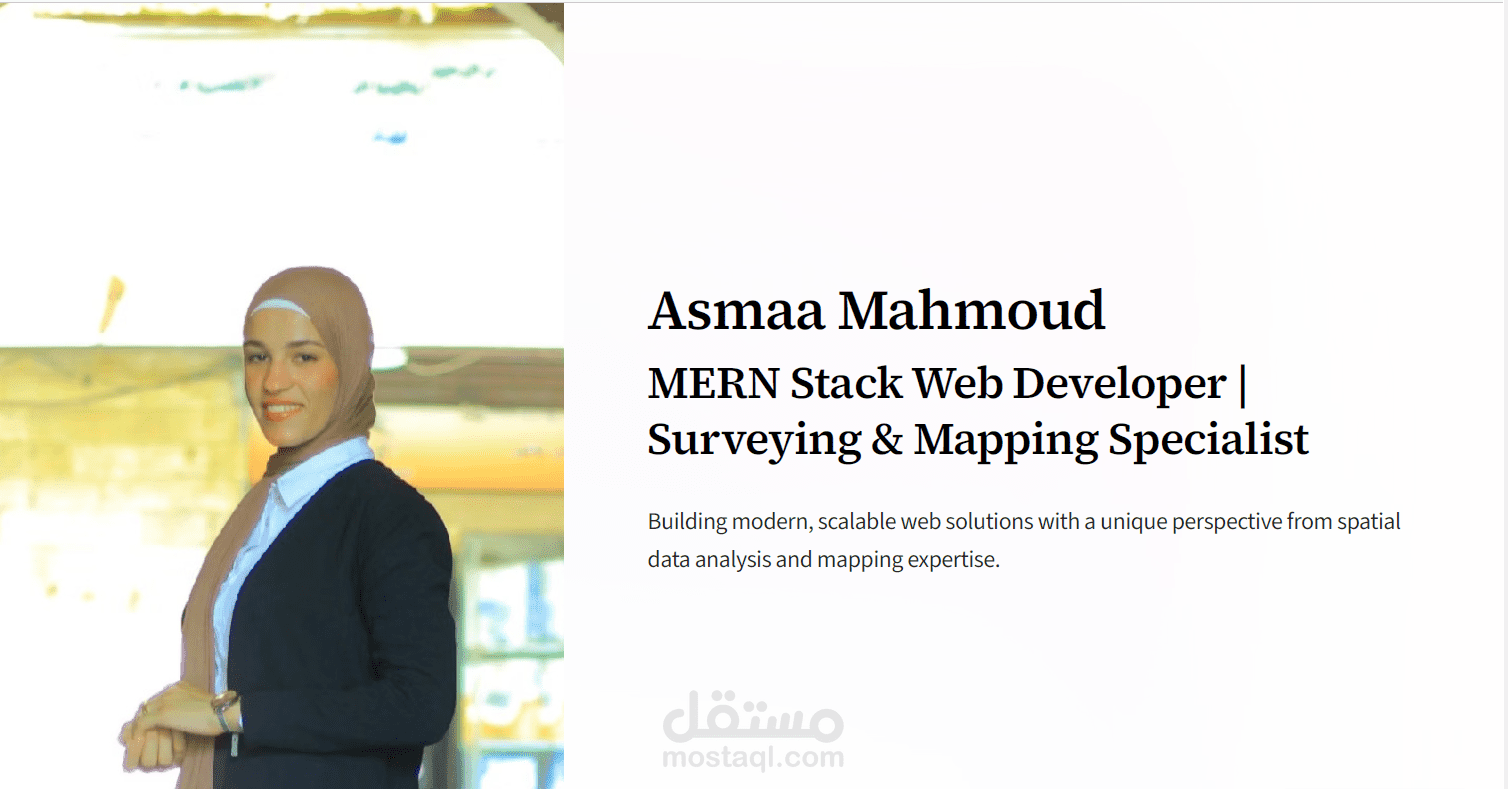 موقع شخصي بسيط لعرض المشاريع باستخدام HTML/CSS و JavaScript