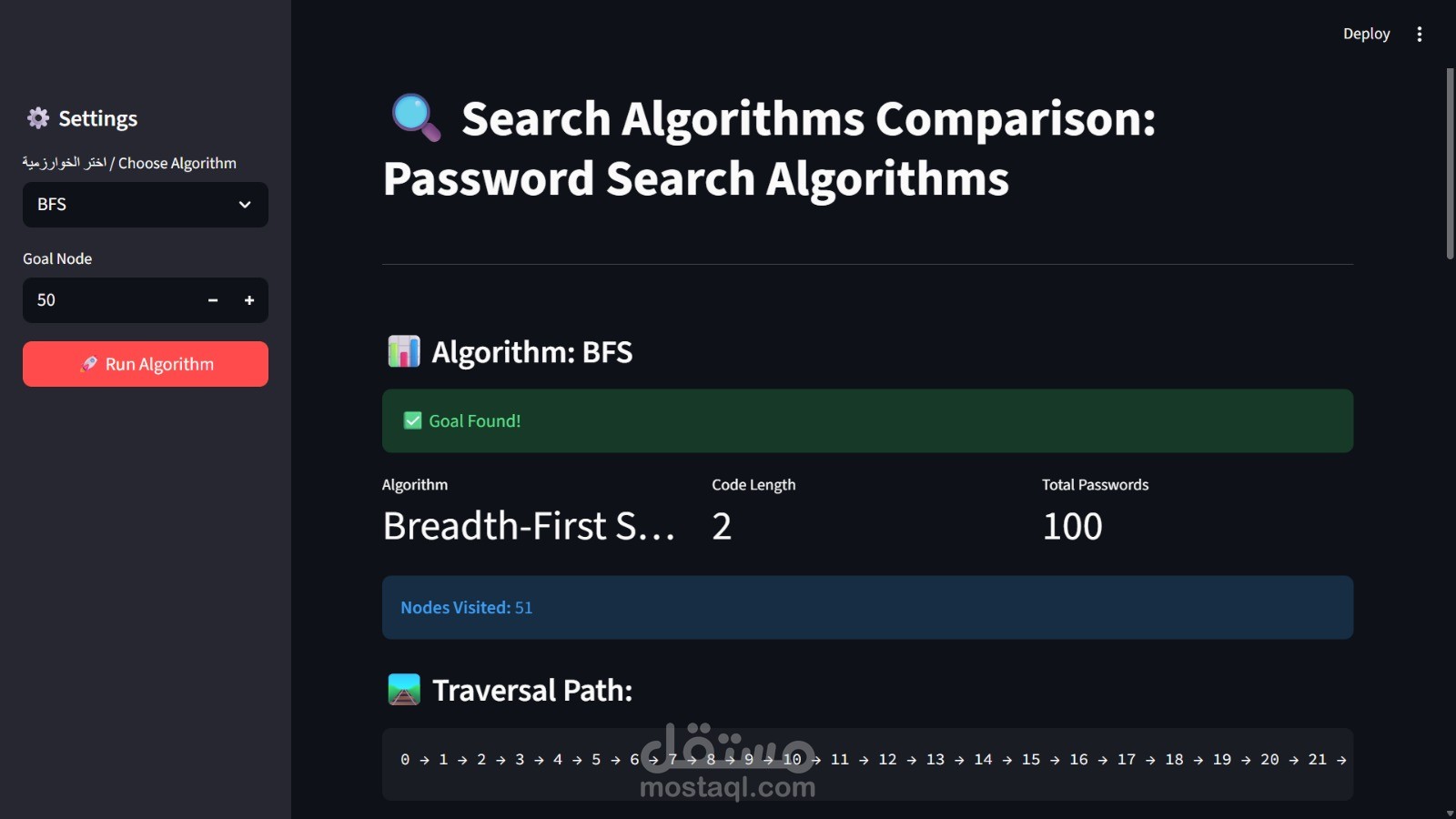 Search Algorithm Simulator – Artificial Intelligence Course