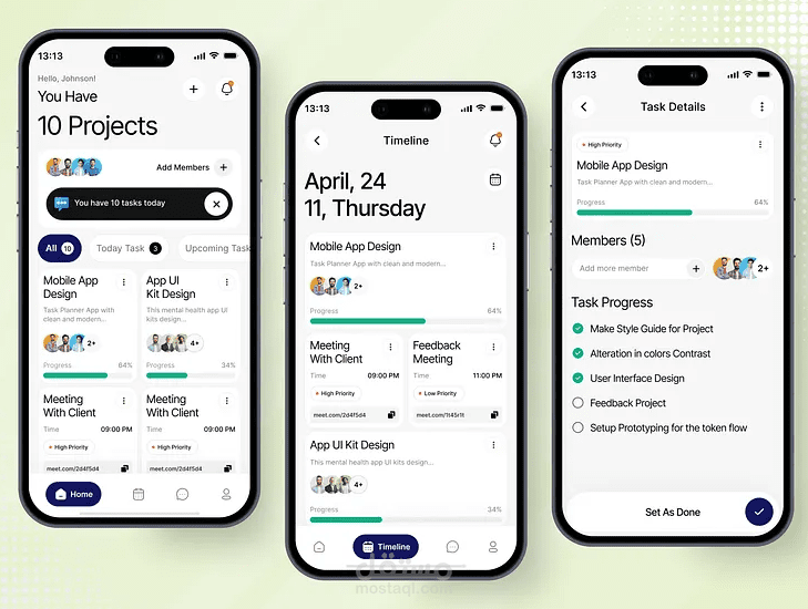 تطوير تطبيق أندرويد لإدارة المهام والإنتاجية