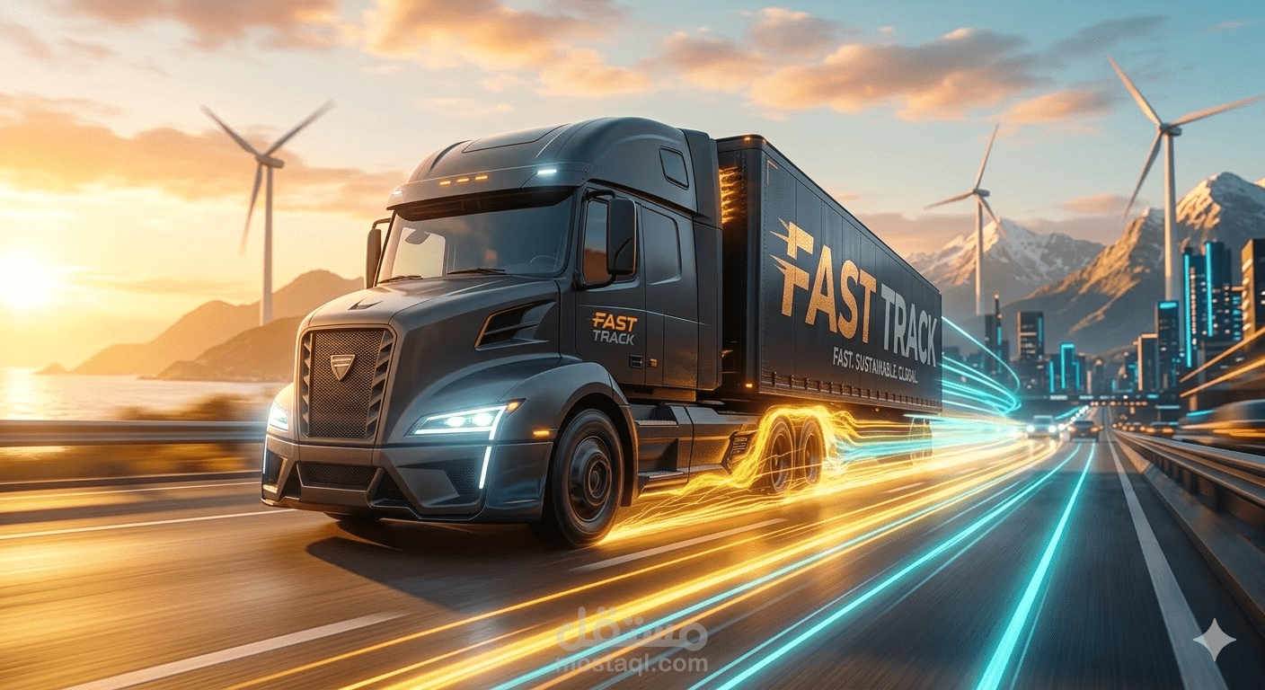 تصميم هوية بصرية سينمائية لشركة شحن ولوجستيات