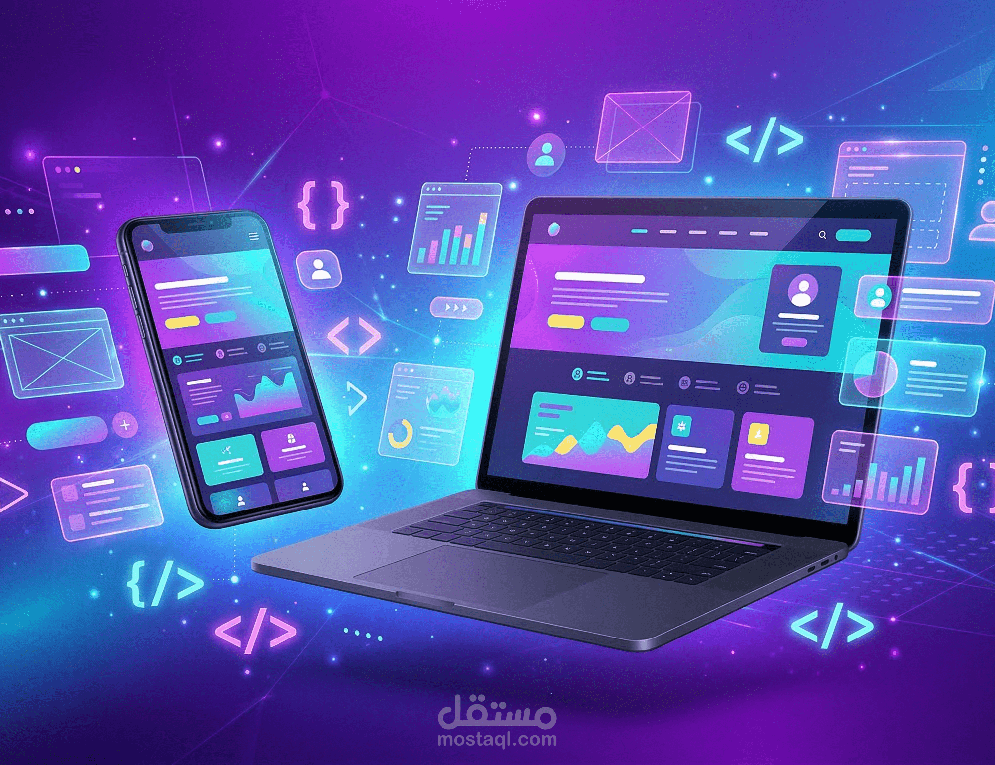 تصميم وتطوير واجهات مواقع عصرية وسريعة