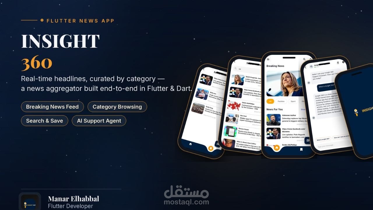 Insight 360  a flutter news application