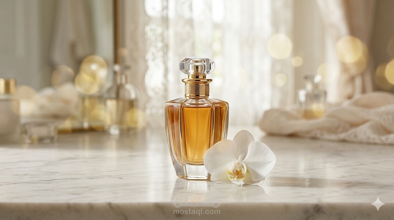 تصميم إعلاني لمنتج عطر (Fine Fragrance Concept)
