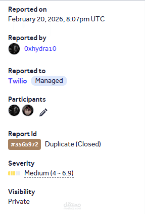 Security Vulnerability Report on Twilio Platform