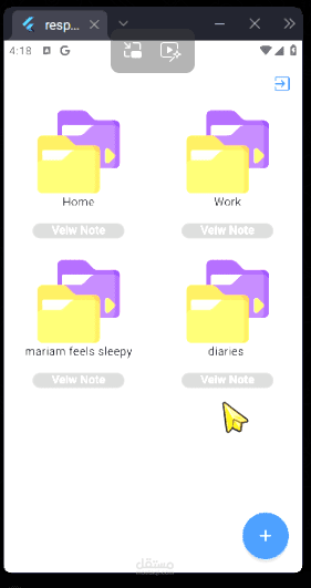 Folders organizer Using Firebase collections and Auth