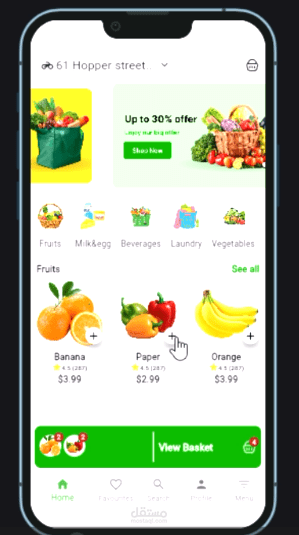 Simple Fruits Grapper App