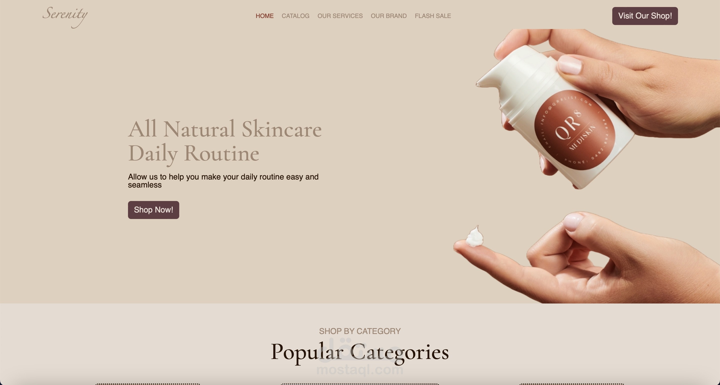 Serenity – Responsive Skincare Website