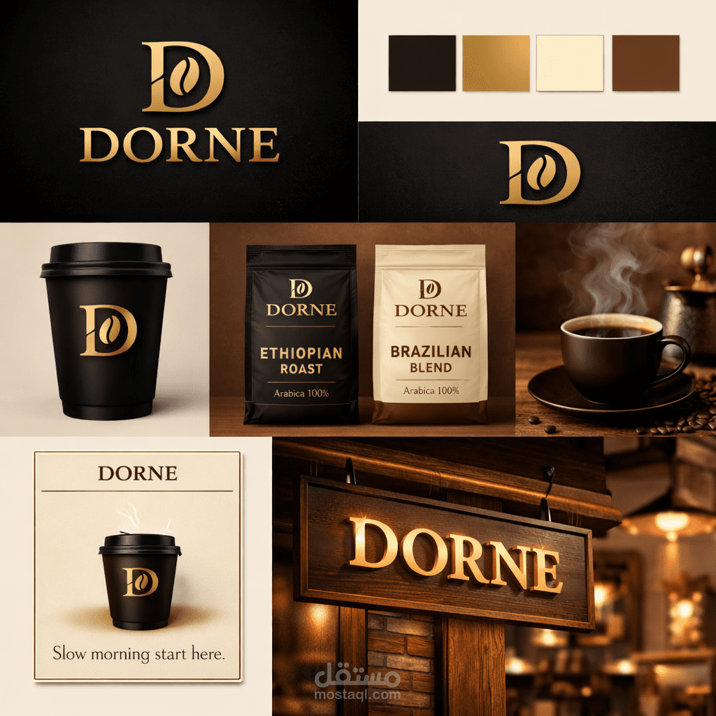 DORNE Coffee — Luxury Café Brand Identity Design