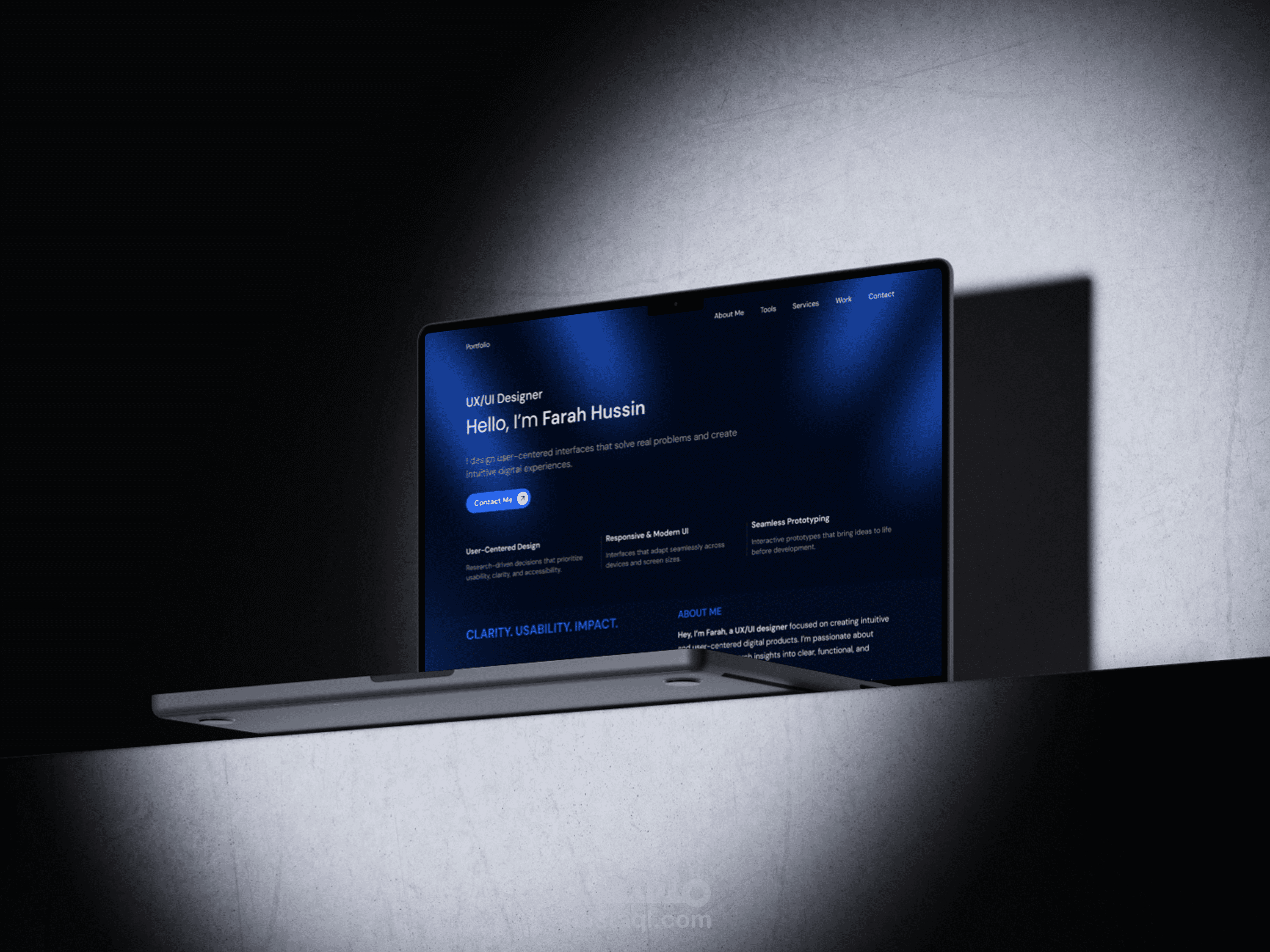 تصميم UI/UX لـ Portfolio شخصي احترافي