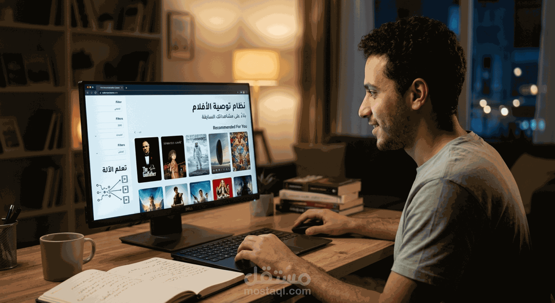نظام توصية الأفلام باستخدام تعلم الآلة