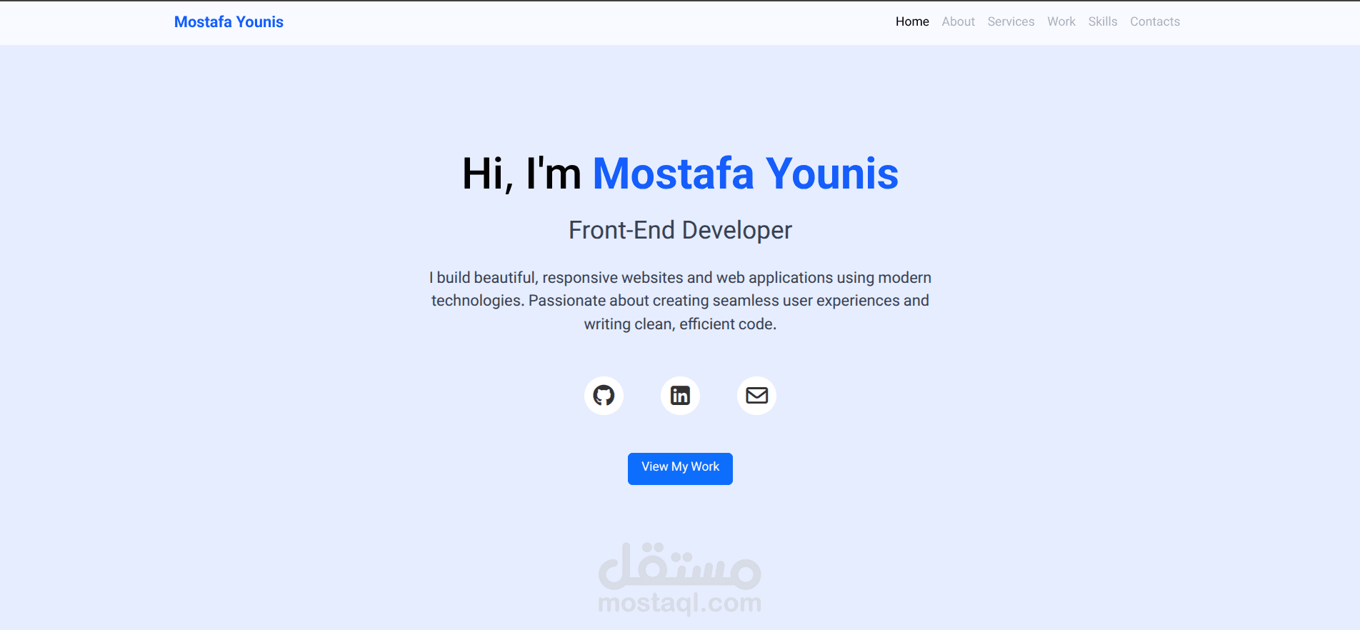 الموقع الشخصي الخاص بي (Portfolio)