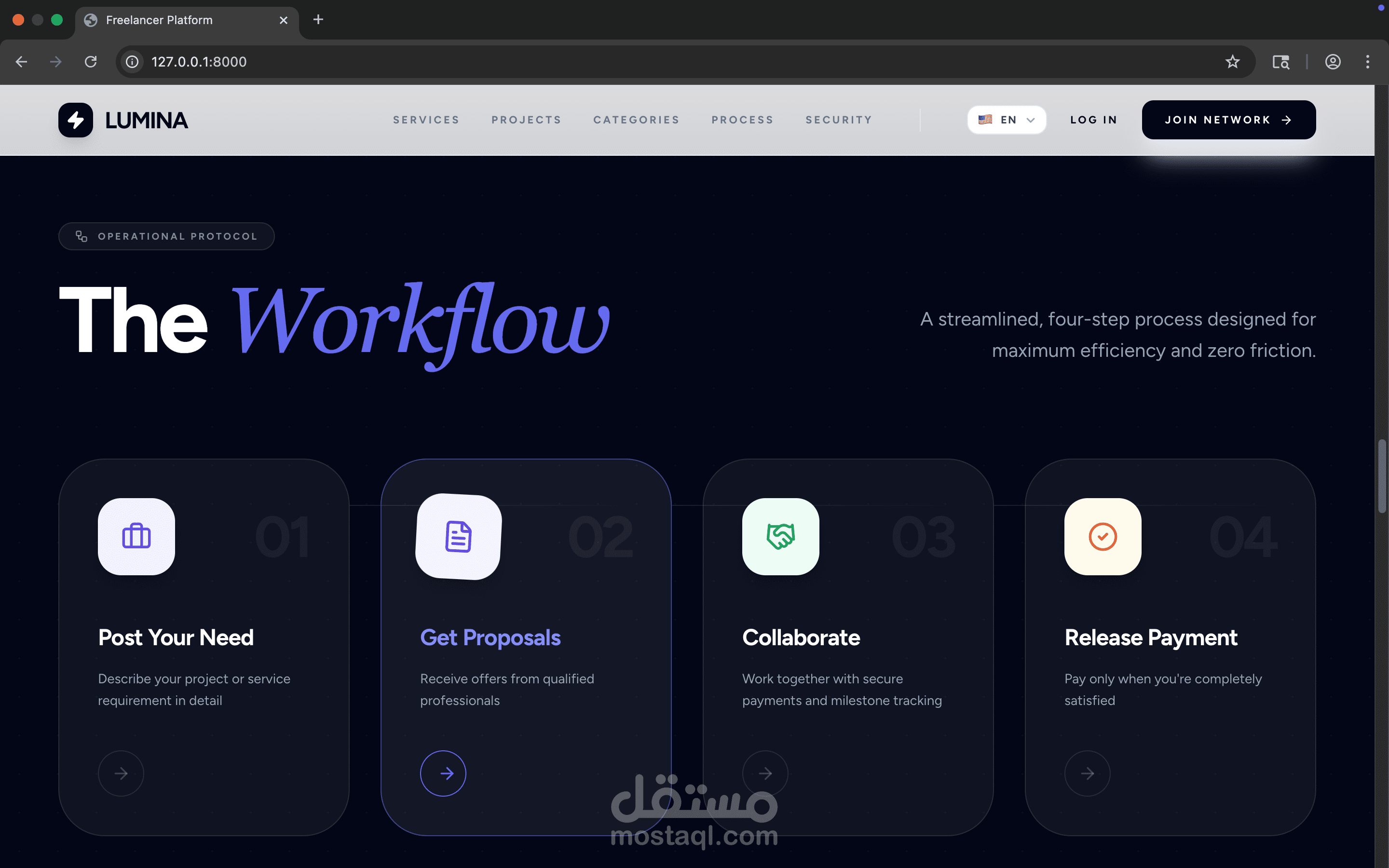 منصة عمل حر Lumina