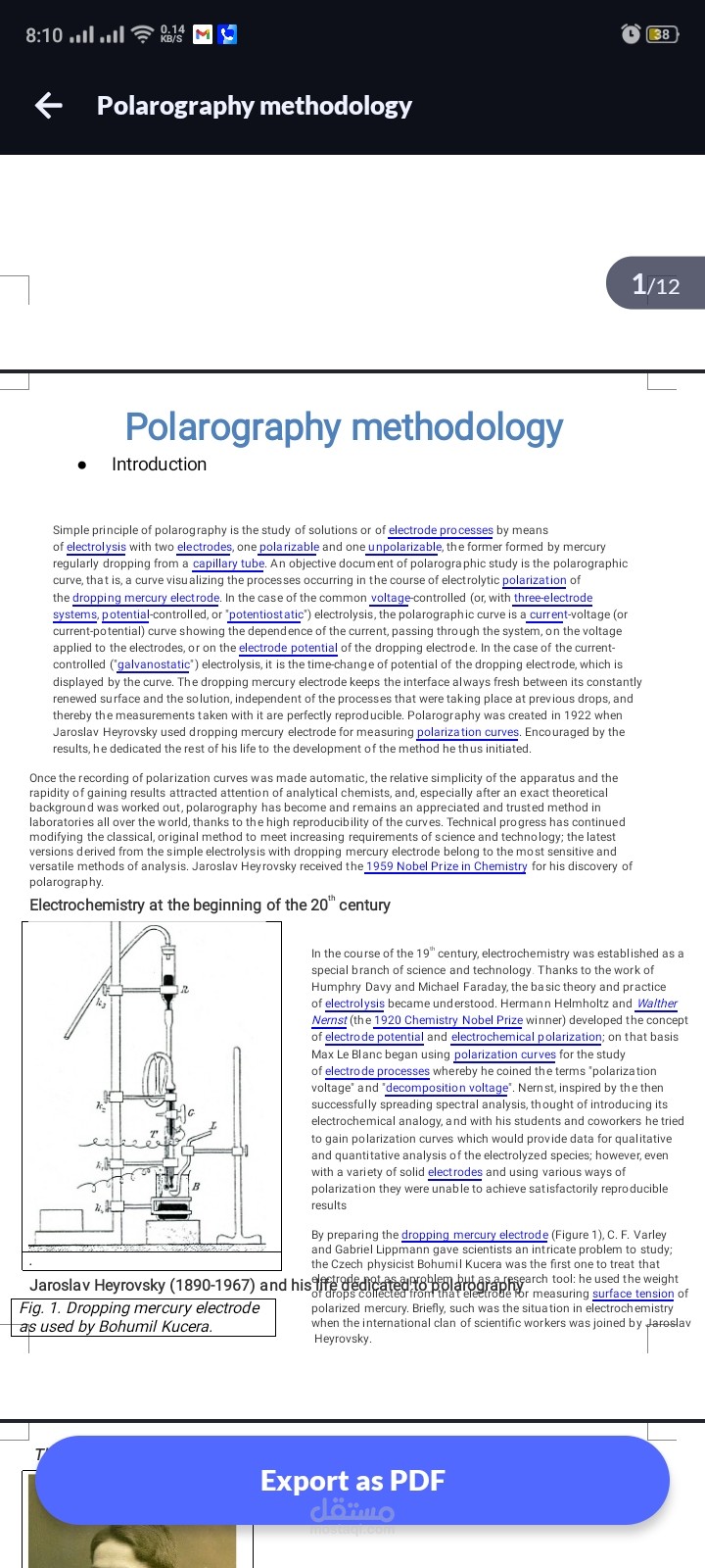 project polarography methodology