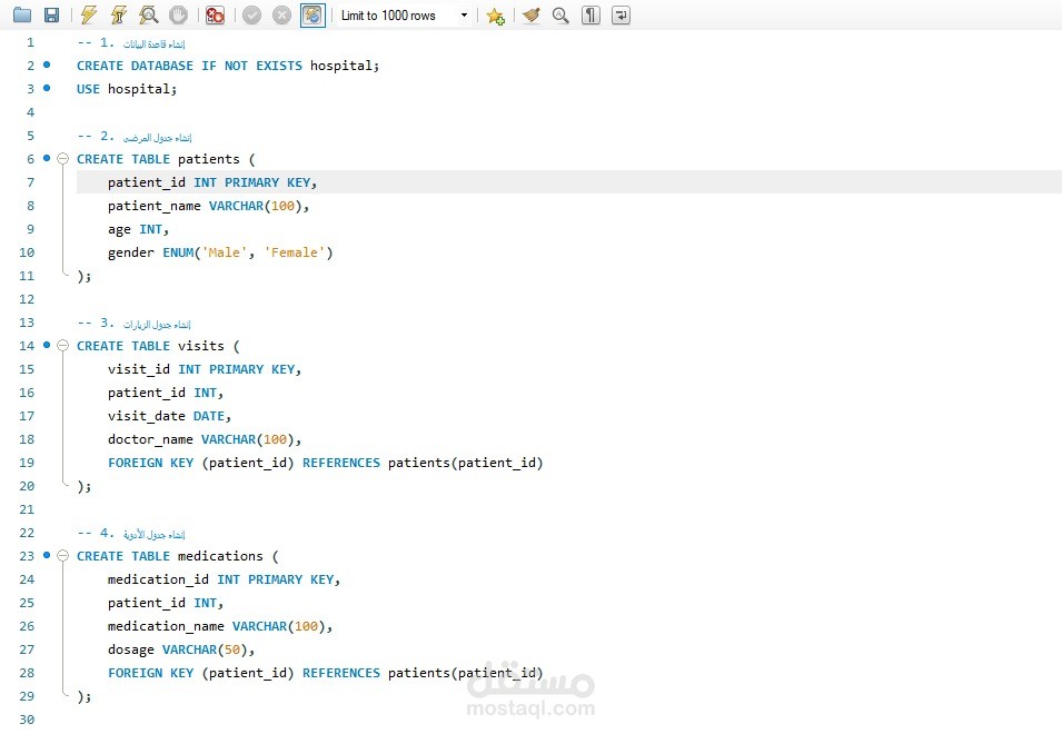 Hospital Database Management System (SQL Project)