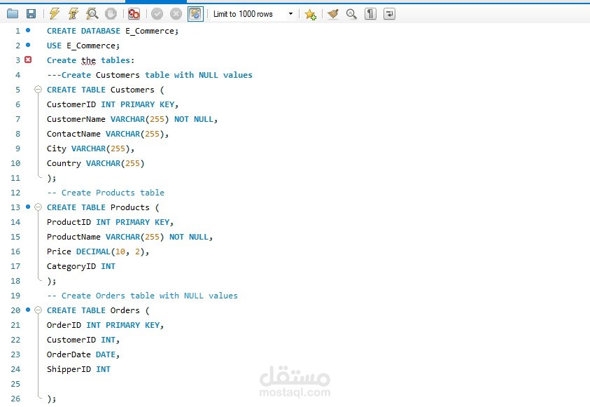 E-Commerce Database Design & SQL Implementation