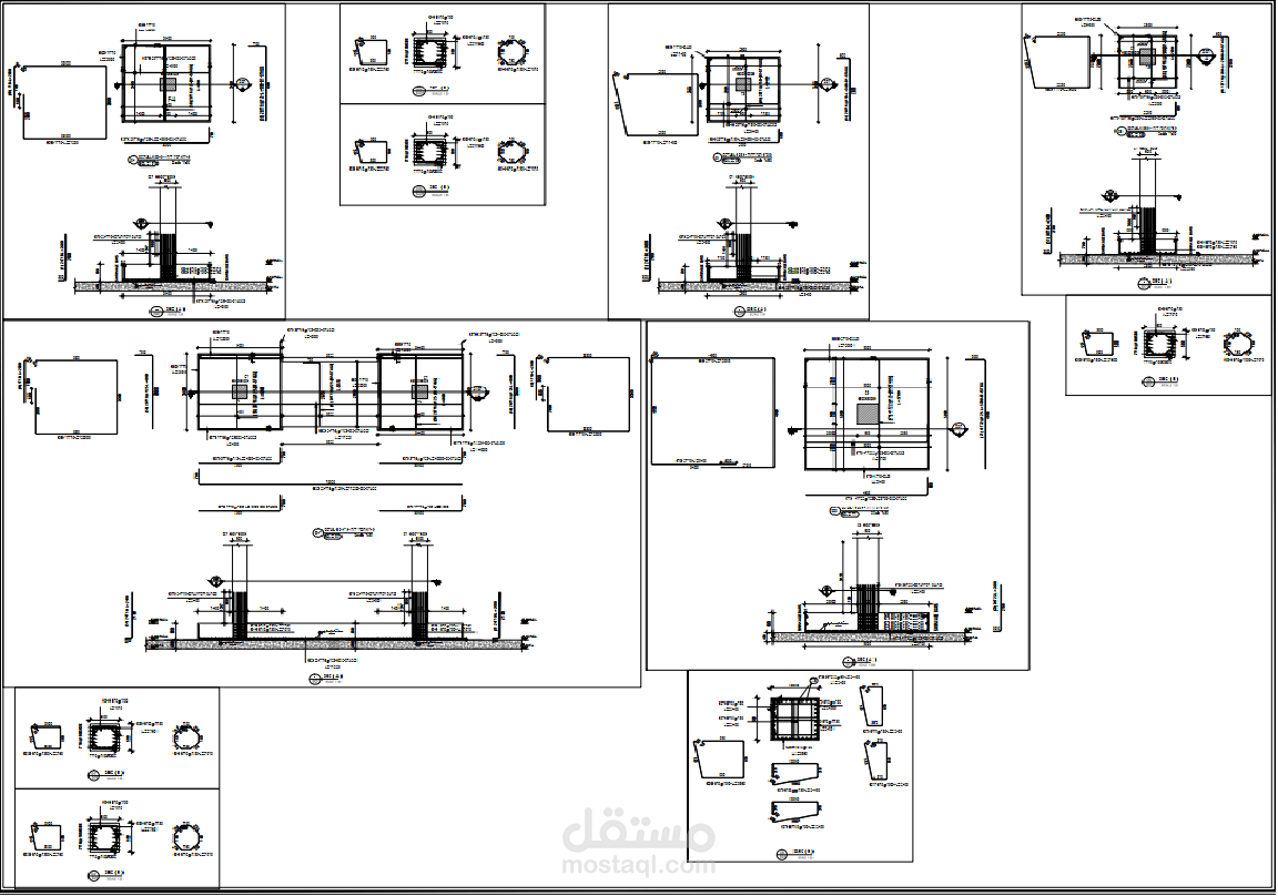 رسومات تنفيذية ( shop drawing isolated footing )