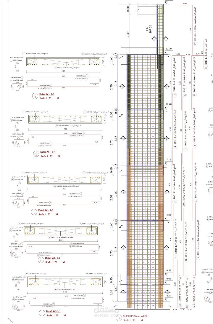 تصميم وإعداد المخططات الإنشائية والتنفيذية المتكاملة لمشروع