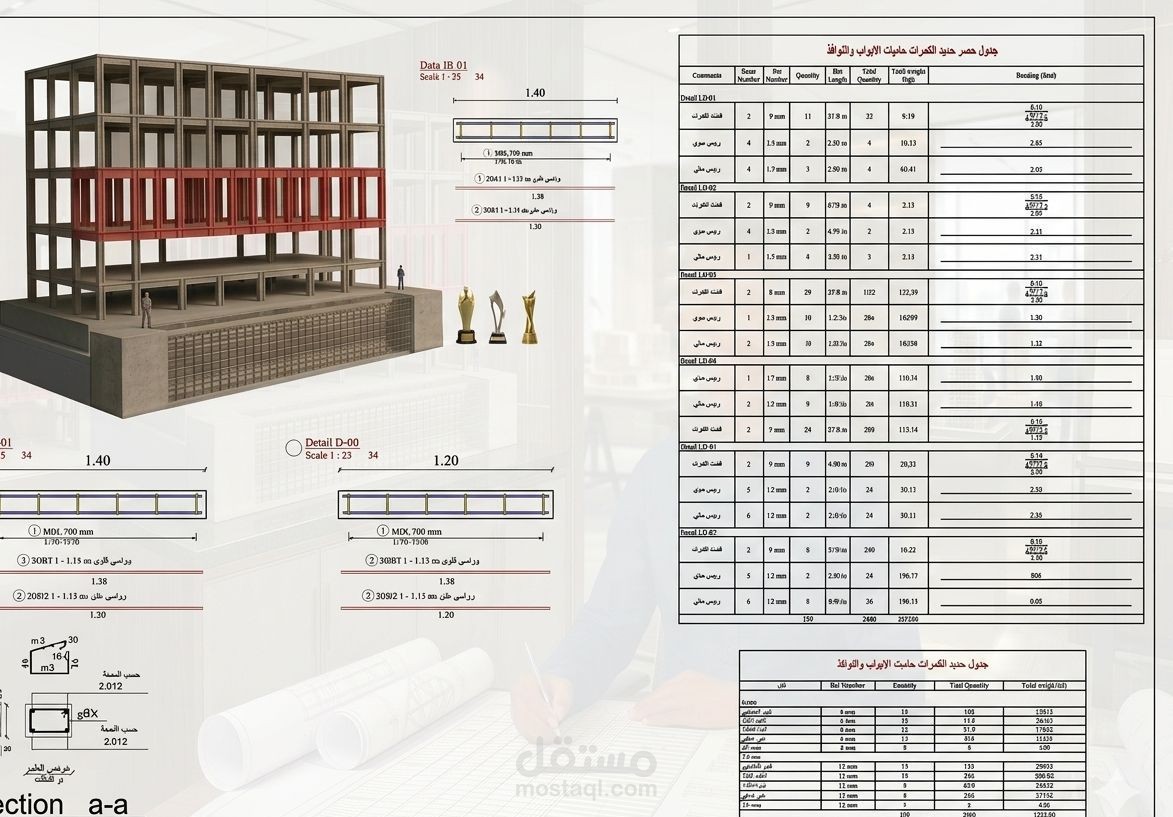 حصر كميات هندسي دقيق باستخدام تقنية الـ BIM وجداول Excel