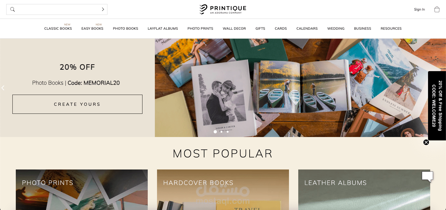 منصة (printique) لتصميم وطلب الـ Photo Books وPhoto Prints