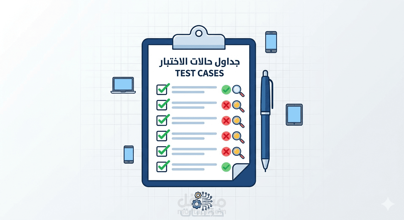 تصميم جداول حالات اختبار (Test Cases) شاملة لمشروعك البرمجي