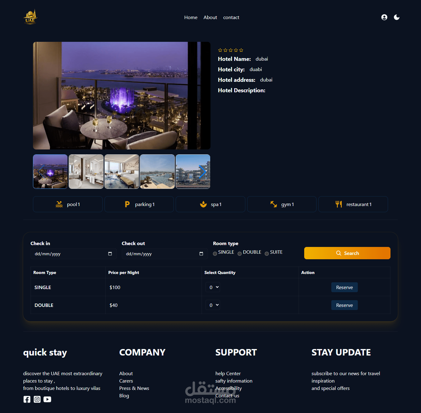 منصة حجز فنادق Nextjs