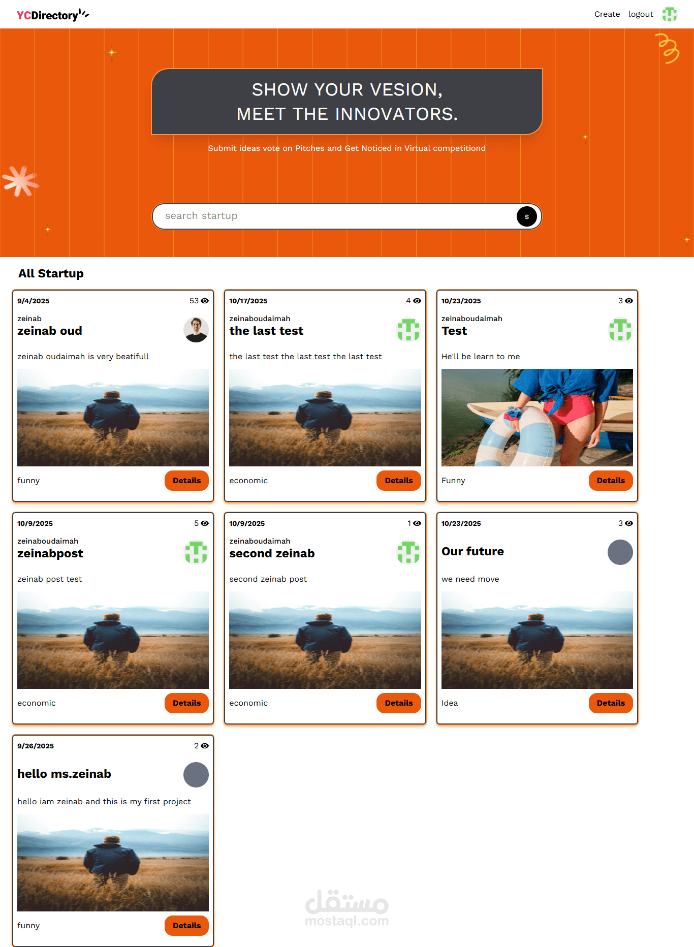 منصة عرض مشاريع Directory