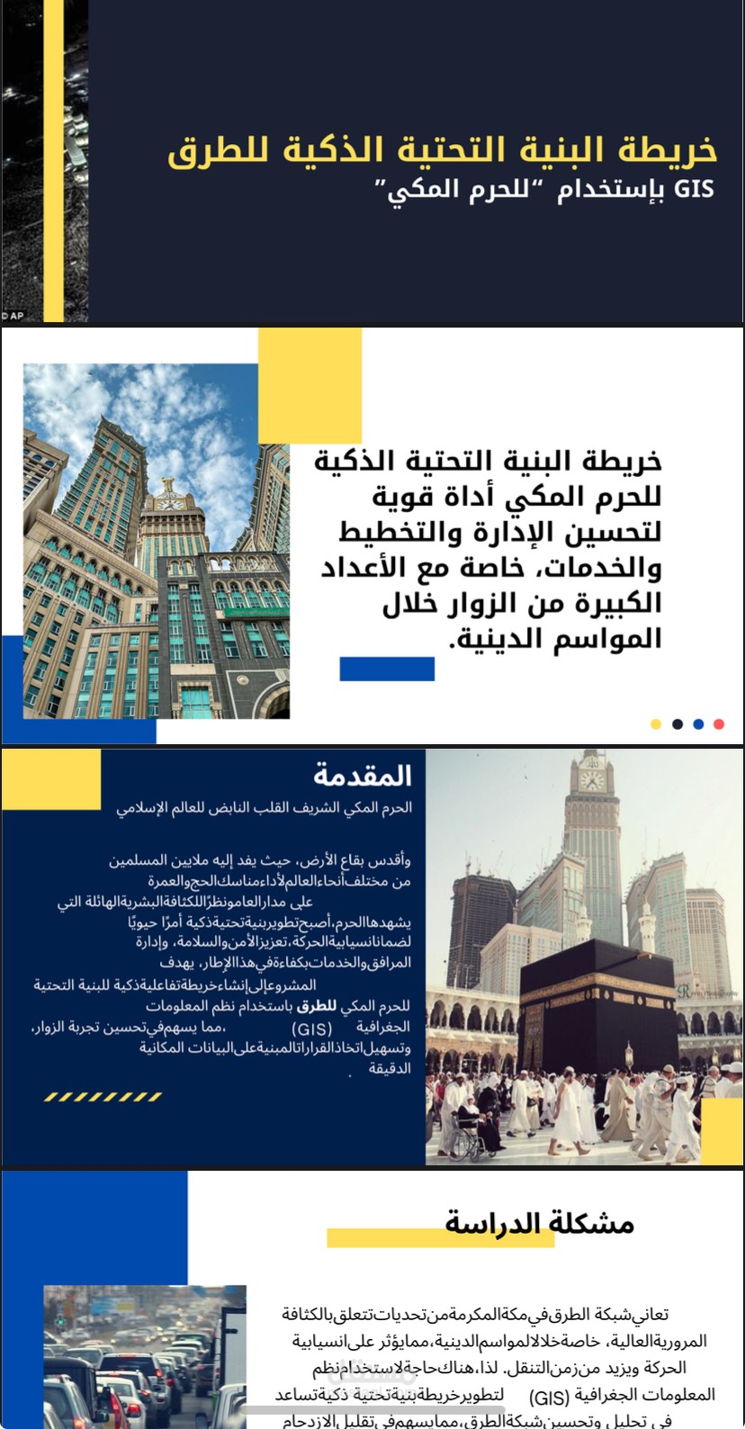 خريطة البنية التحتيه الذكية للطرق باستخدام GIS