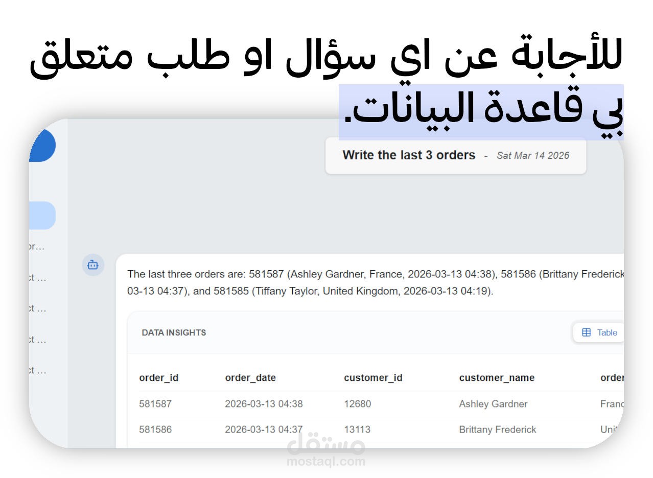 محلل قواعد البيانات بالذكاء الاصطناعي | AI Database Analyzer