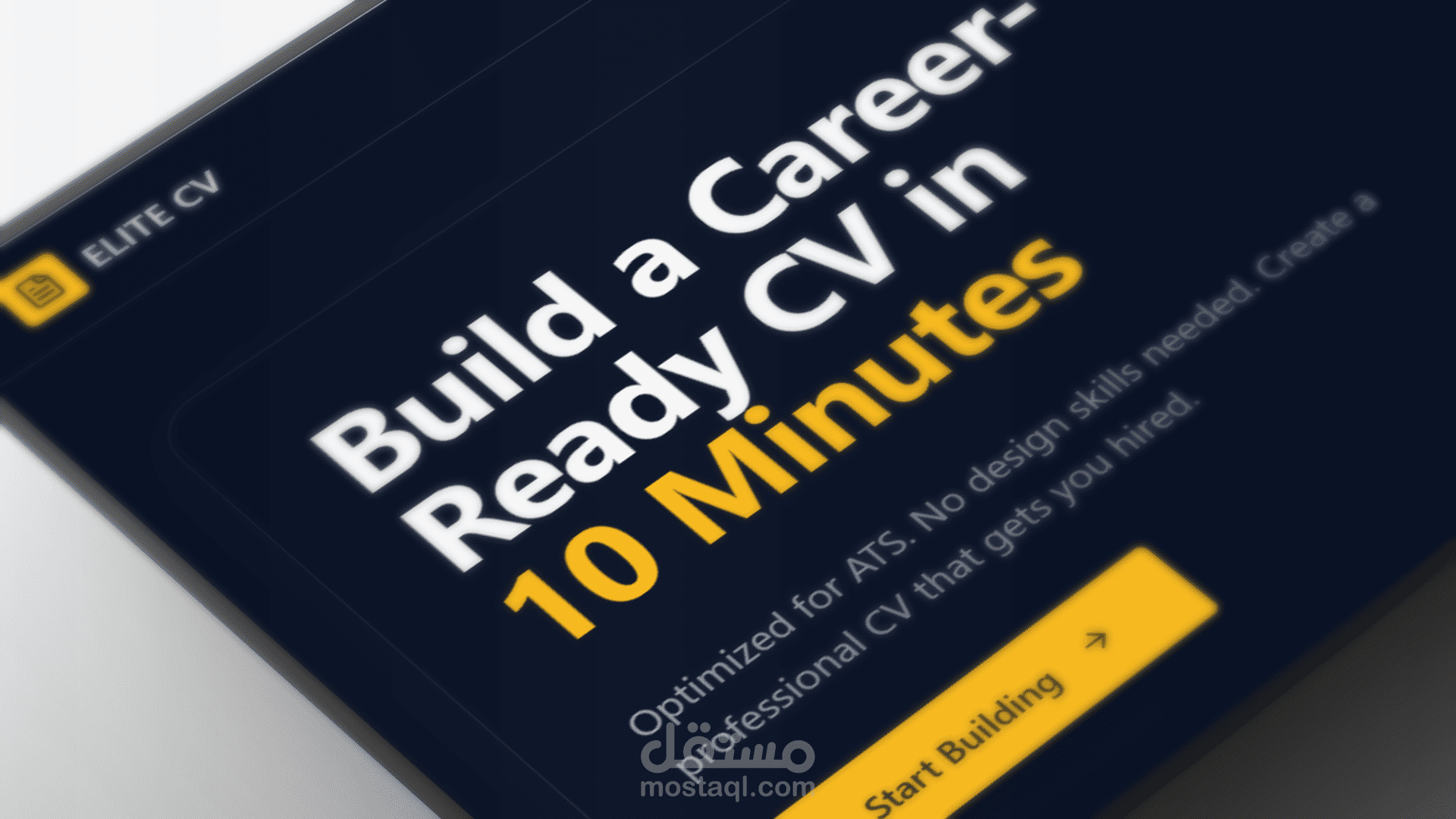 Elite CV: Modern SaaS Resume Builder Platform