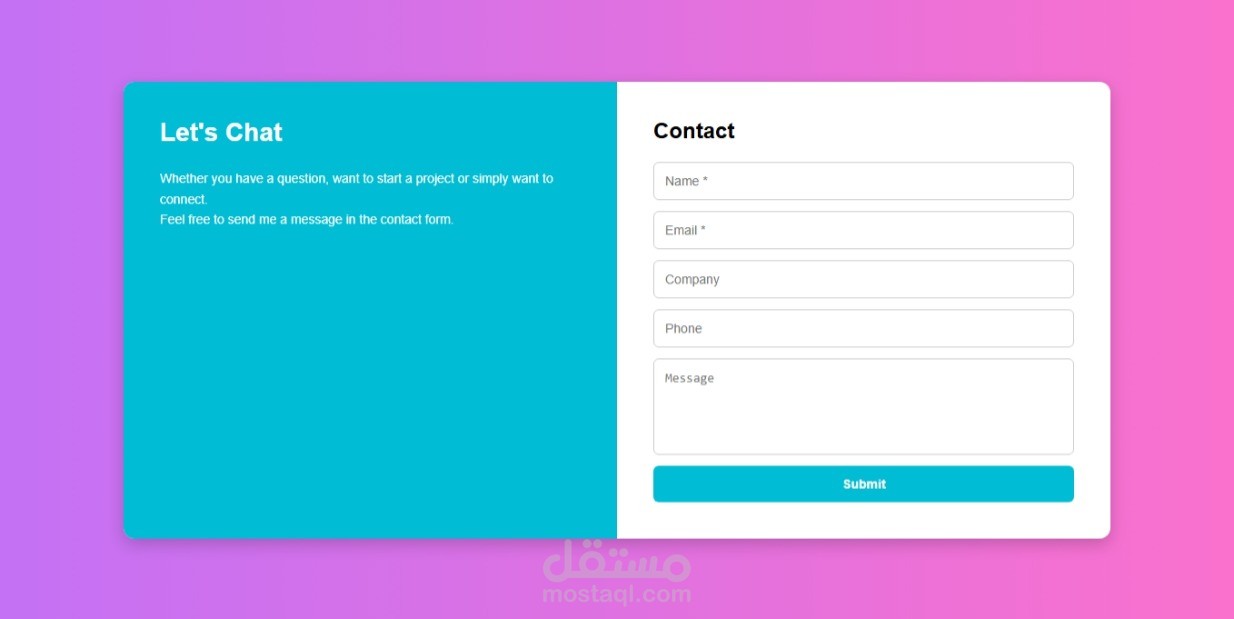 page form