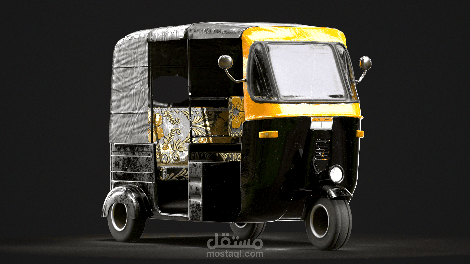 Egyptian Tuk Tuk – 3D Vehicle Asset