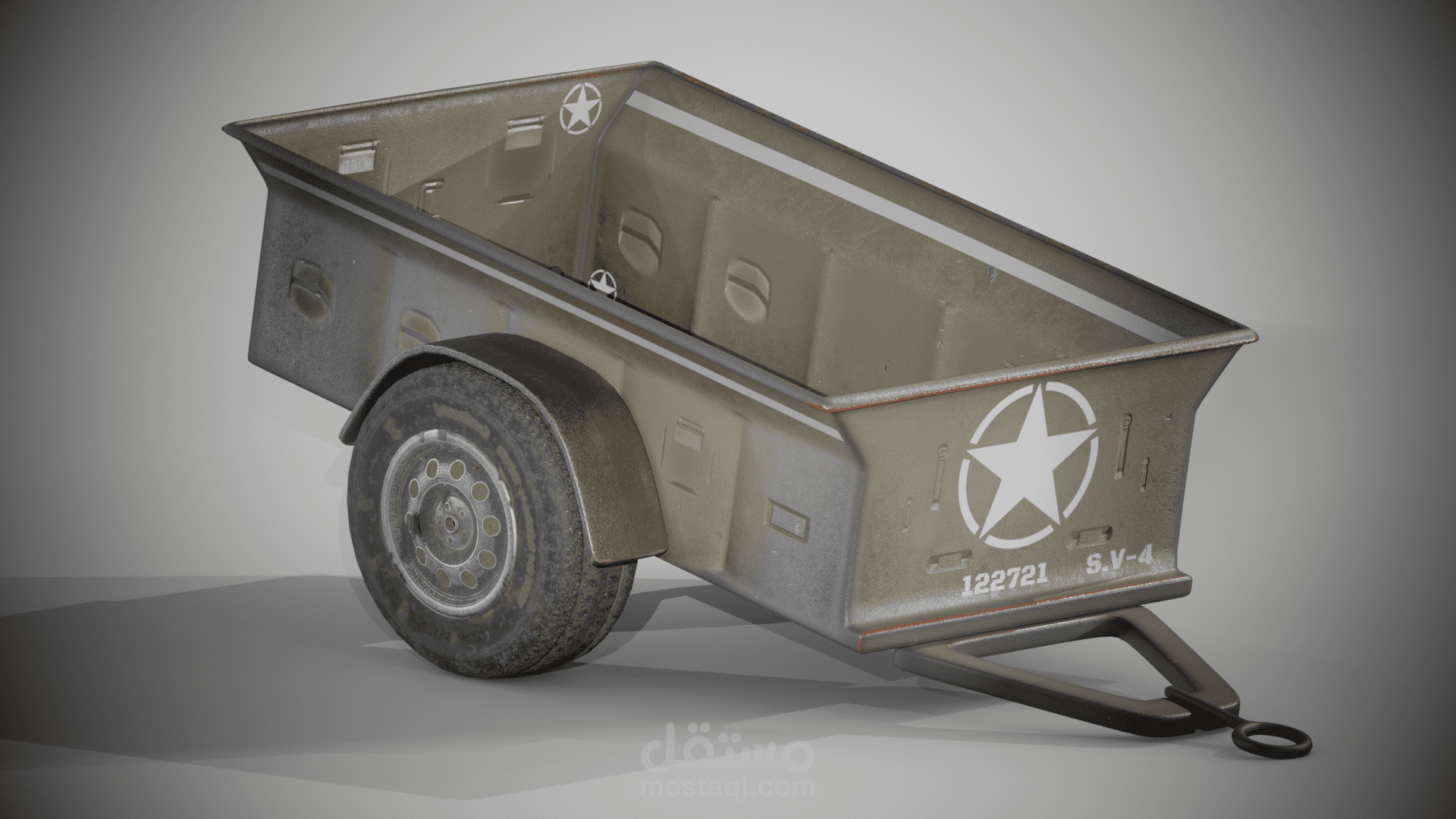 Military Cargo Trailer – 3D Asset