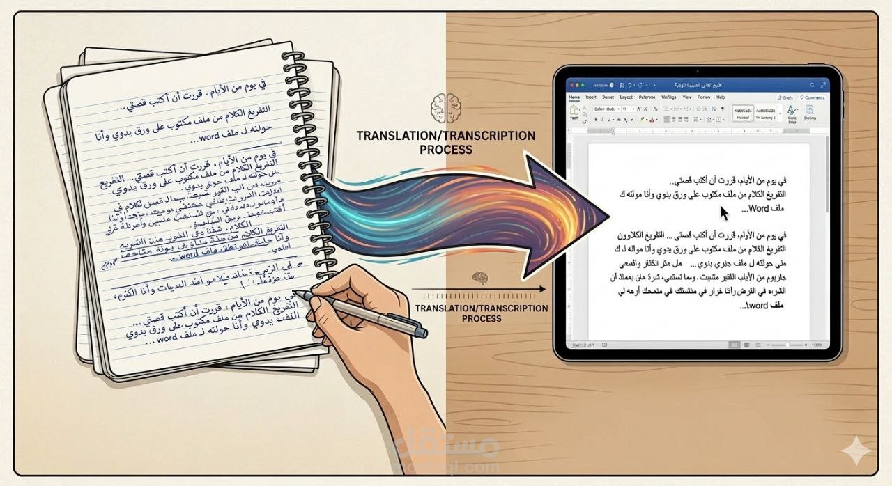 تفريغ مذكرة طبية ورقية ل الكترونية عن طريق برنامج Word