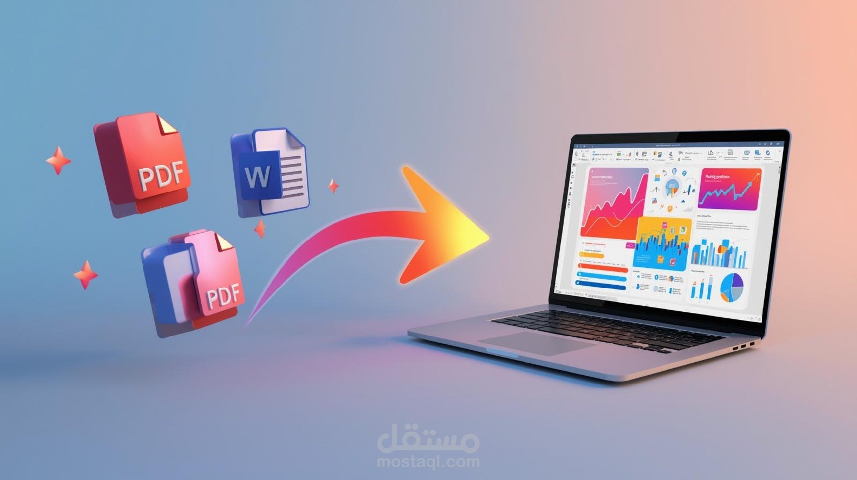 تحويل ملفات PDF اوWord إلى عرض تقديمي PowerPoint احترافي