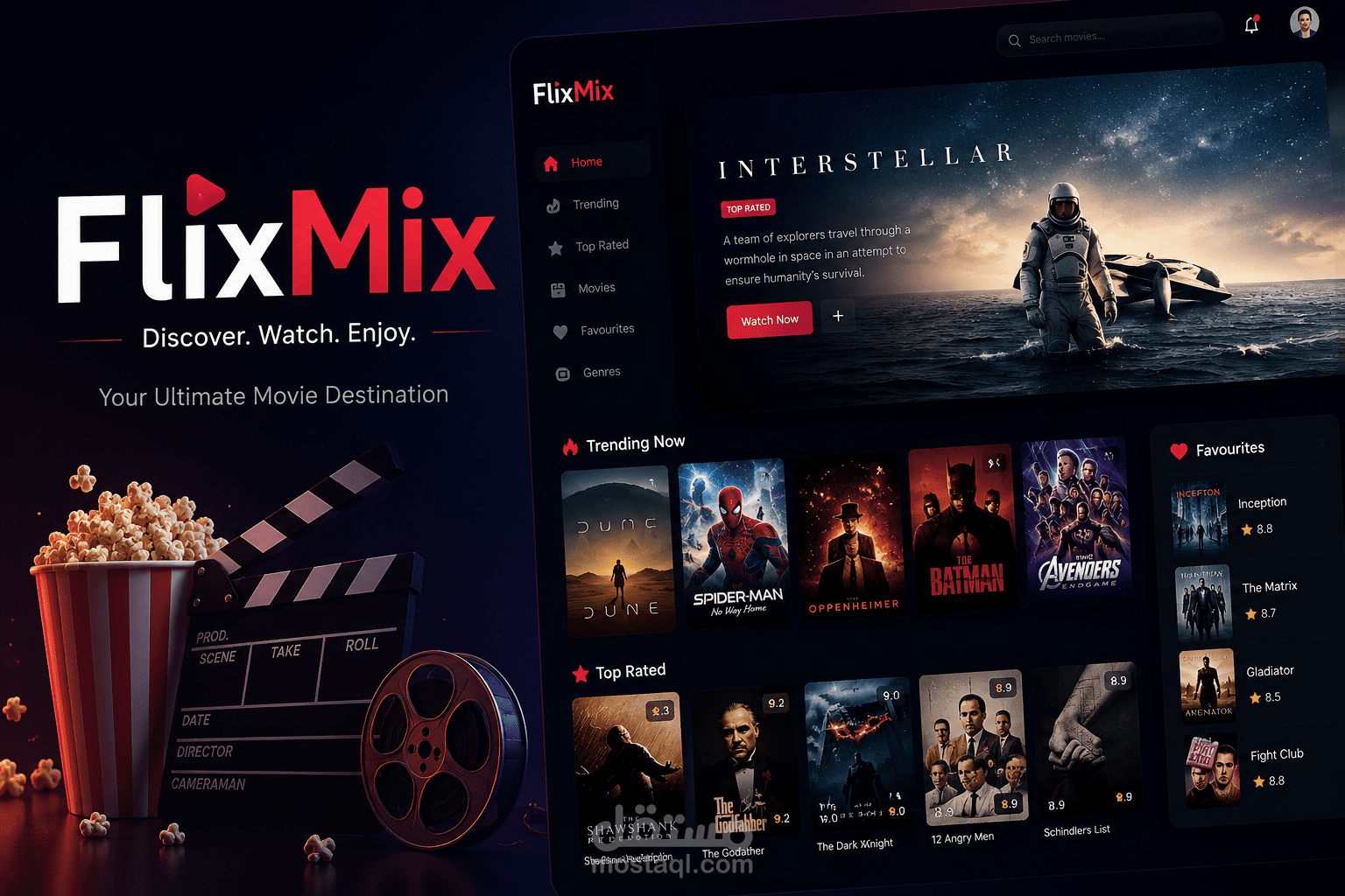 FlixMix | Modern Movie Browsing Web App