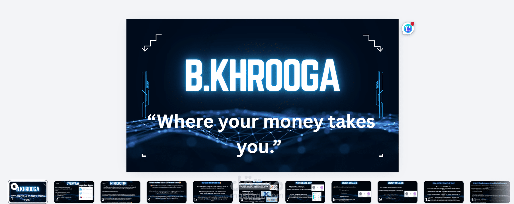 presentation For budget website