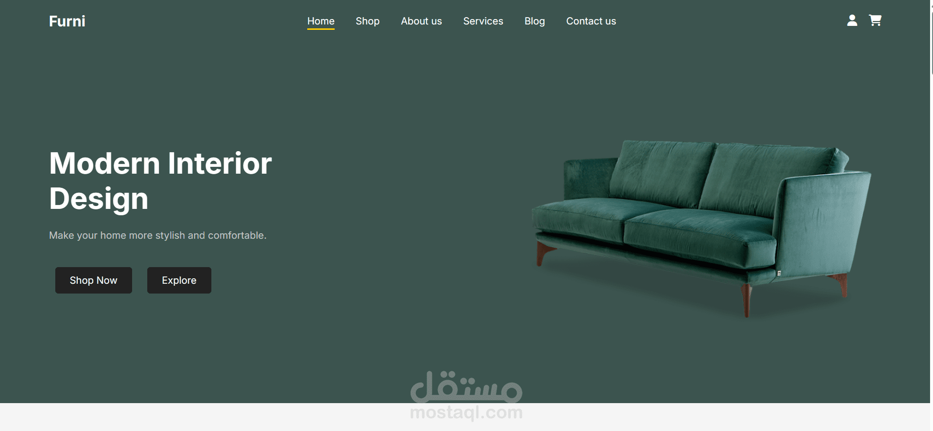 Responsive Furniture Website Landing Page (Modern UI Design)
