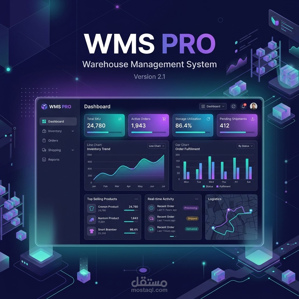 نظام إدارة المستودعات الاحترافي | WMS Pro - ASP.NET Core & Clean Architecture