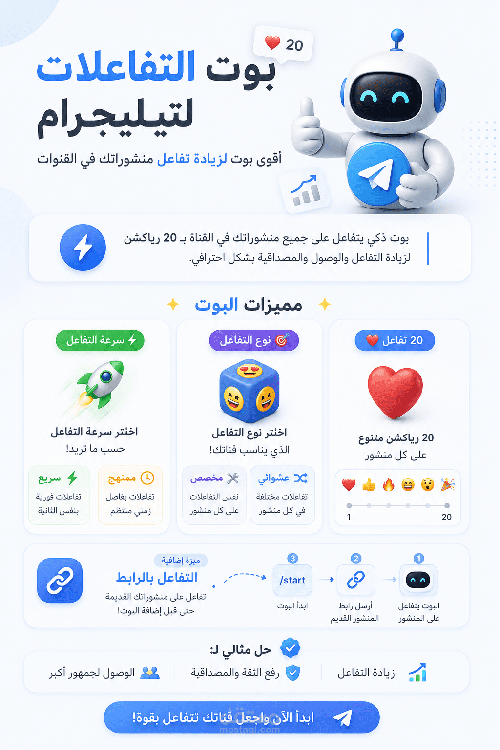 بوت تليجرام لزيادة التفاعل