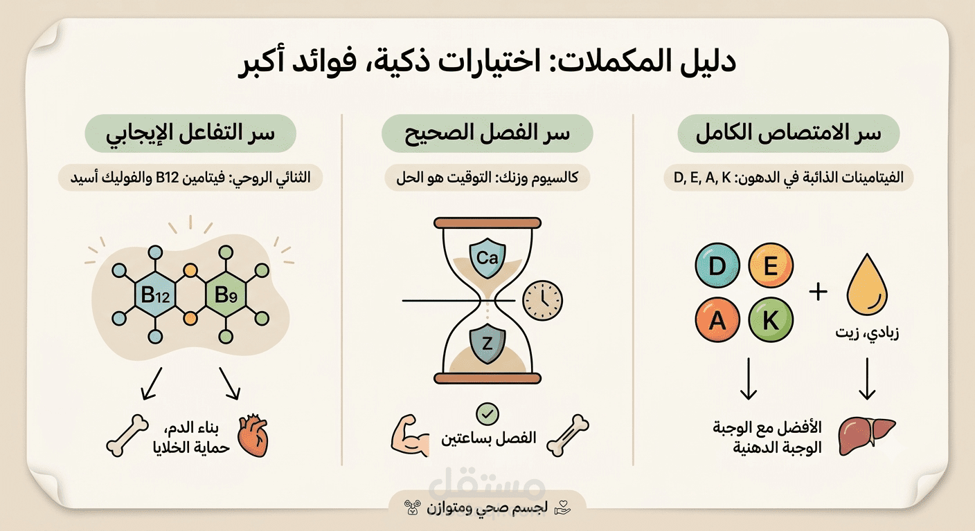 دويتو الفيتامينات: دليلك الذكي لتجنب هدر المغذيات