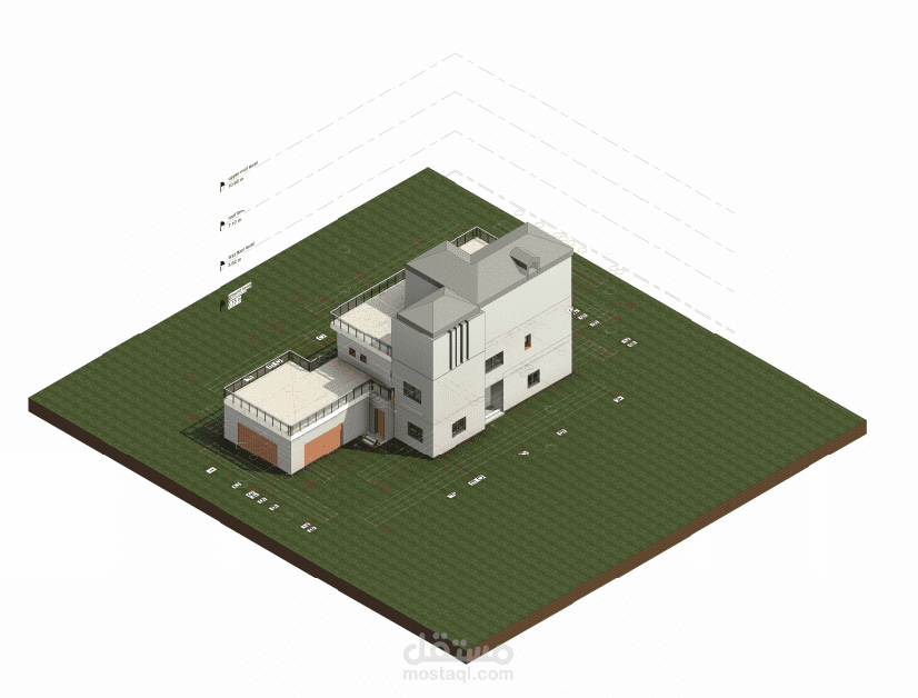 تصميم منزل بال revit